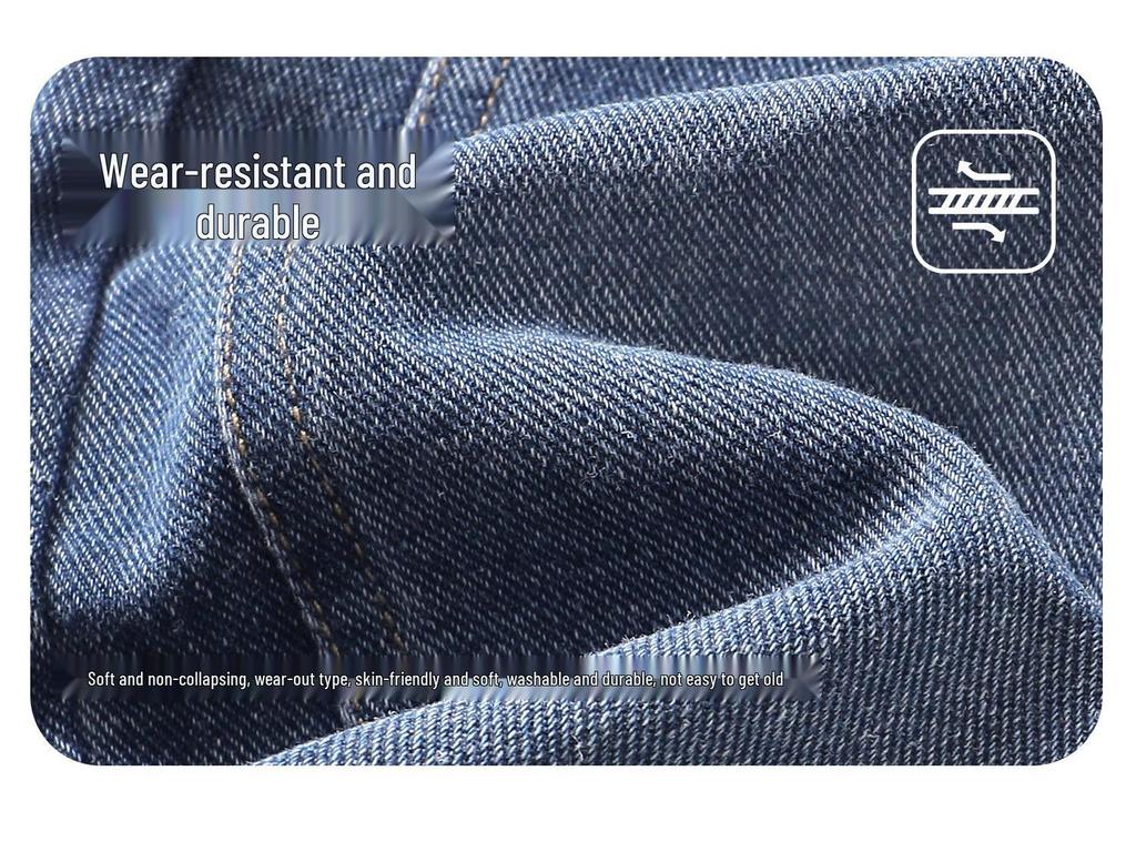 2026 Spring Collection: Boys' Crooked Knife Jeans - Versatile Long Pants for Kids & Toddlers, Suitable for Spring/Autumn