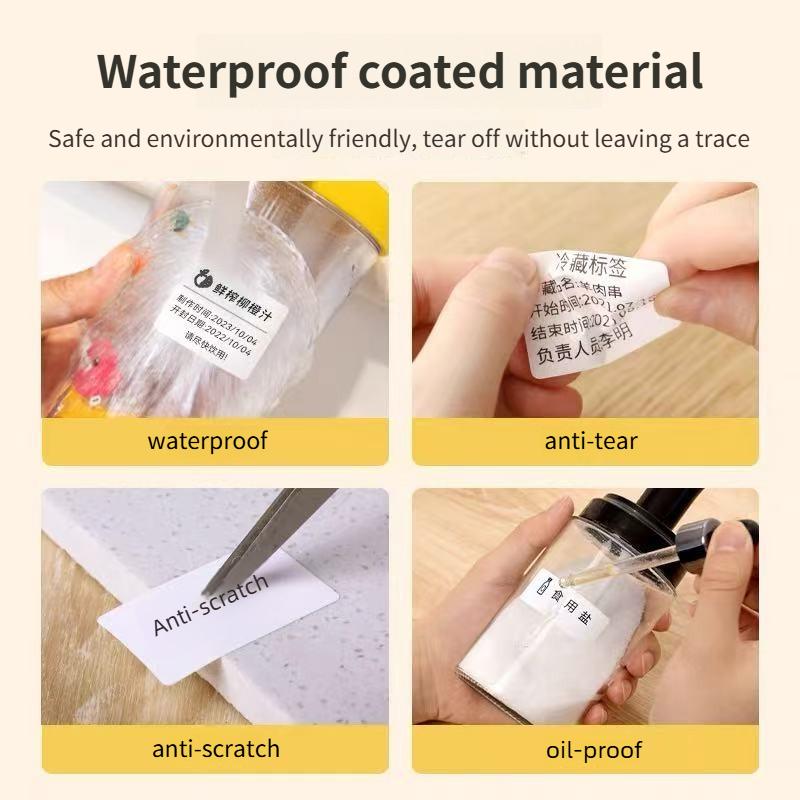 Niimbot B1/B21/B2Pro/B3S/B203/B31/B4/B2/B2Pro Thermodrucketiketten Kleidungsetiketten Preis Lebensmittel Selbstklebend Barcode-Papier Wasserdichte Runde Siegelaufkleber