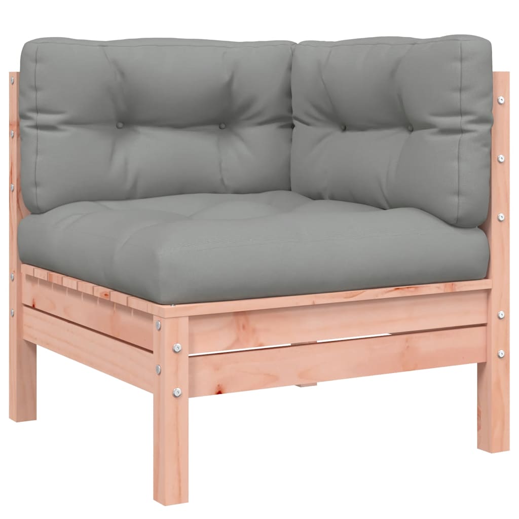 Vidaxl Sofa Ogrodowa Z Poduszkami I Podnóżkiem, Drewno Daglezjowe