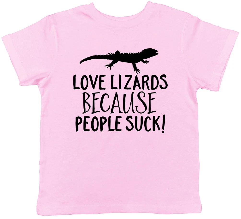 Love Lizards because People Suck Childrens Girls Boys Kids T-Shirt Tee 140