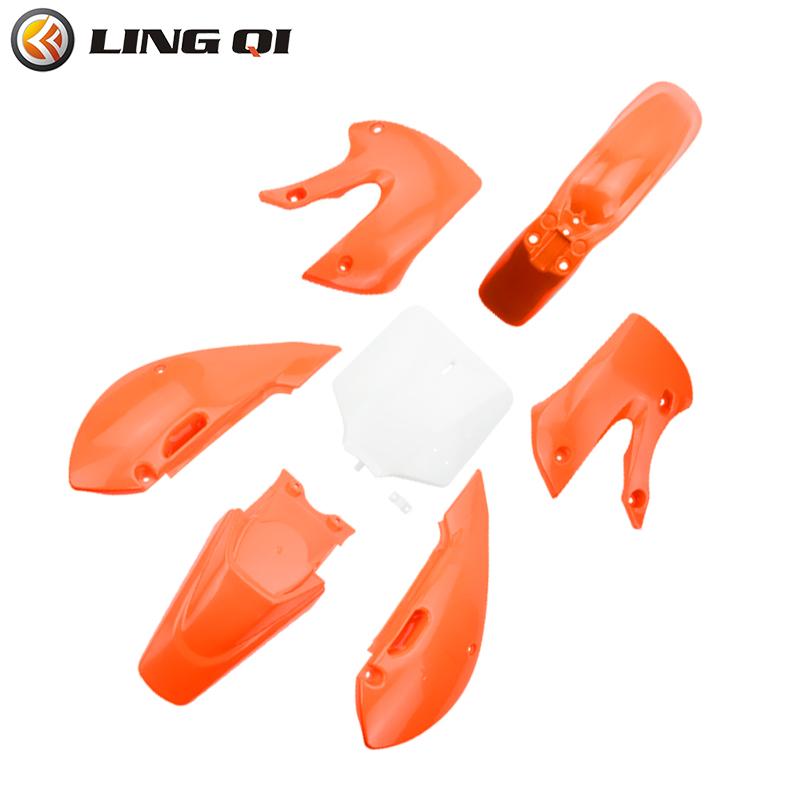 KLX110 Motorcycle Parts Dirt Bike Plastic Fairing Fender Kit and Number Plate For KLX 110 KX65 DRZ110 RM65