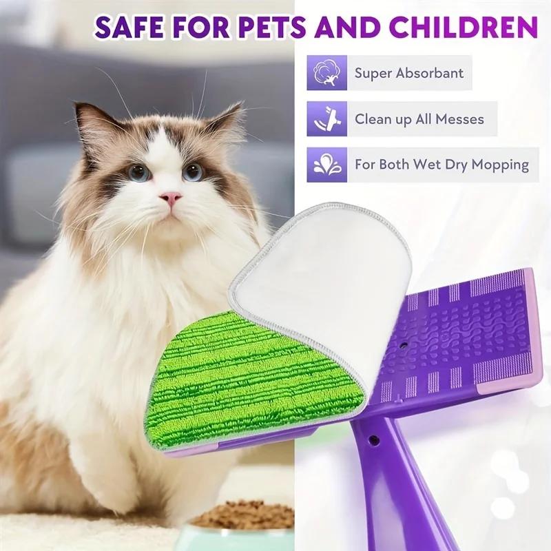 1 stuks synthetische vezel dweilpads - herbruikbaar, sterke absorptie, huisdierhaar opvangend, stof- en vuilgrijpers, schoonmaakaccessoires