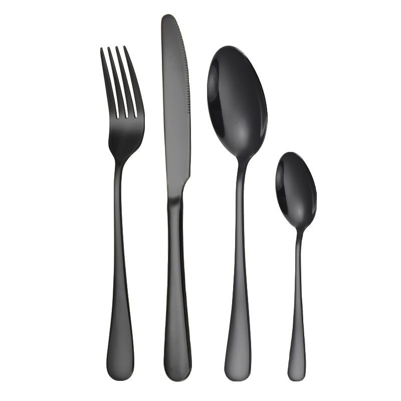 

Акция 4 шт. набор столовых приборов из нержавеющей стали, разноцветные радужные золотые ножи, вилки, чайные ложки, можно мыть в посудомоечной машине, набор столовых приборов