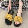 Slippers Women's Summer Outer Wear Ins Trendy New Bow Thick-bottomed Muffin One-word Drag Versatile Beach Sandals