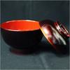 Covered Zoni Echizen Ichimatsu Sandalwood 1 Made in Japan Bowl, Lacquerware, Pattern, Bowl,