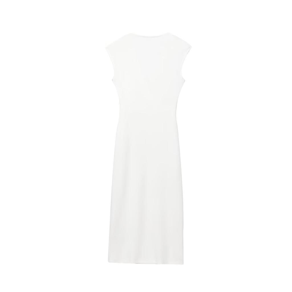 Wholesale Women's Clothing European and American Style Fashion Versatile Temperament Pin Midi Dress