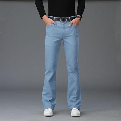 Jeans masculino queimado bota corte perna queimado solto ajuste masculino designer clássico casual jeans