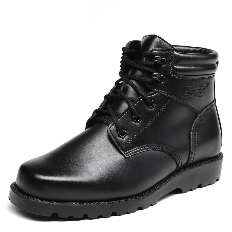 Jihua 3515 Men's Winter Leather Wool Combat Boots