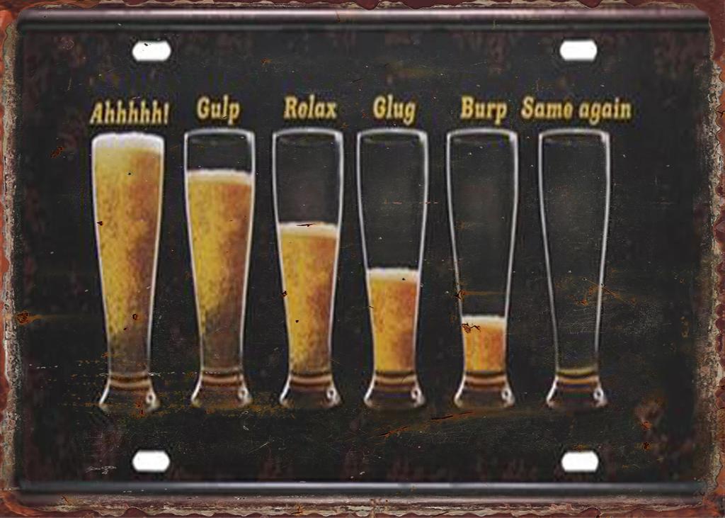 Vintage Beer  Whiskey Themed License Plate Style Aluminum Metal Sign Retro Bar  Man Cave Wall Art Decor for Pub Garage and H