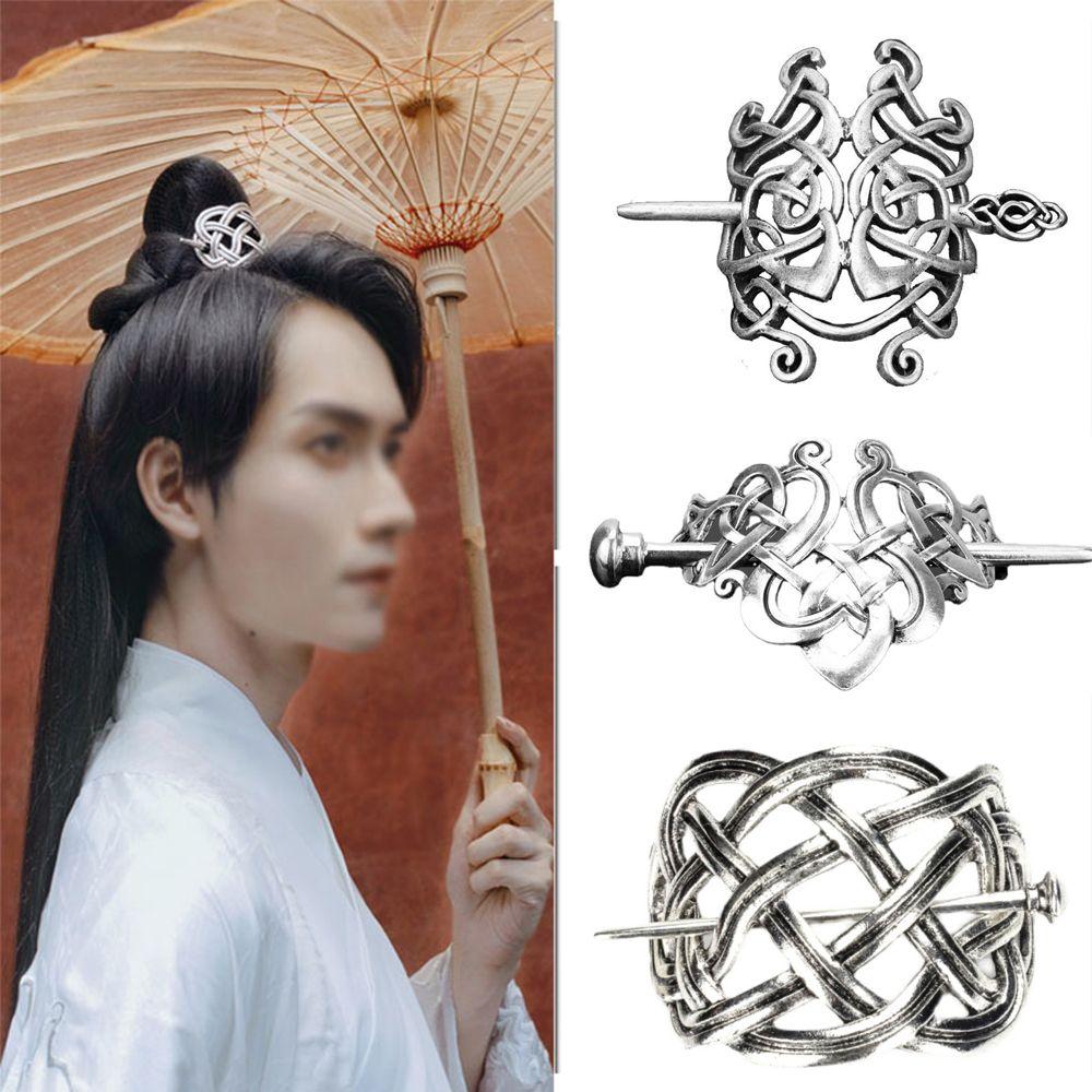 Photo Props Gem Celtic Knot Hair Stick Hanfu Hairpin Hairstyle Design Tool Ancient Style Hair Crown