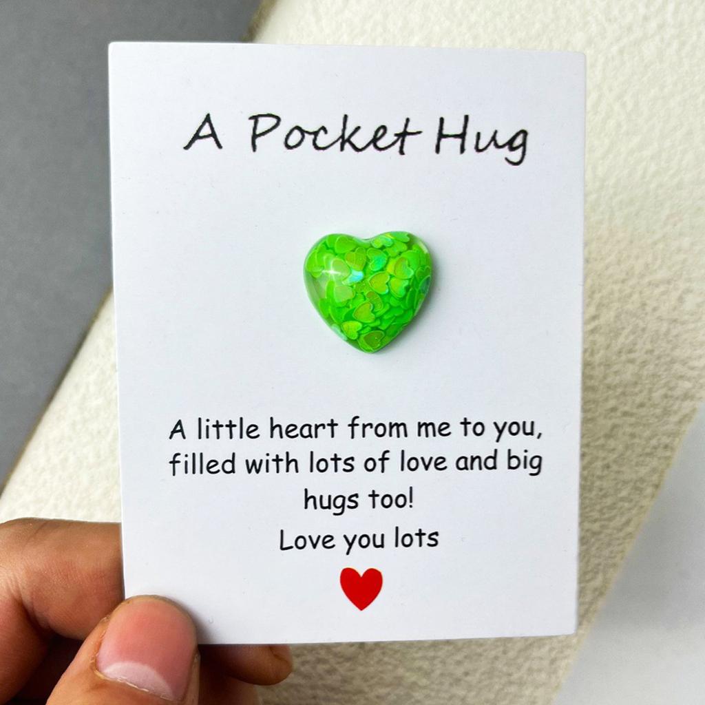 Fai da te Tasca Cuore Resina Regalo Biglietto di Benedizione 1 pz