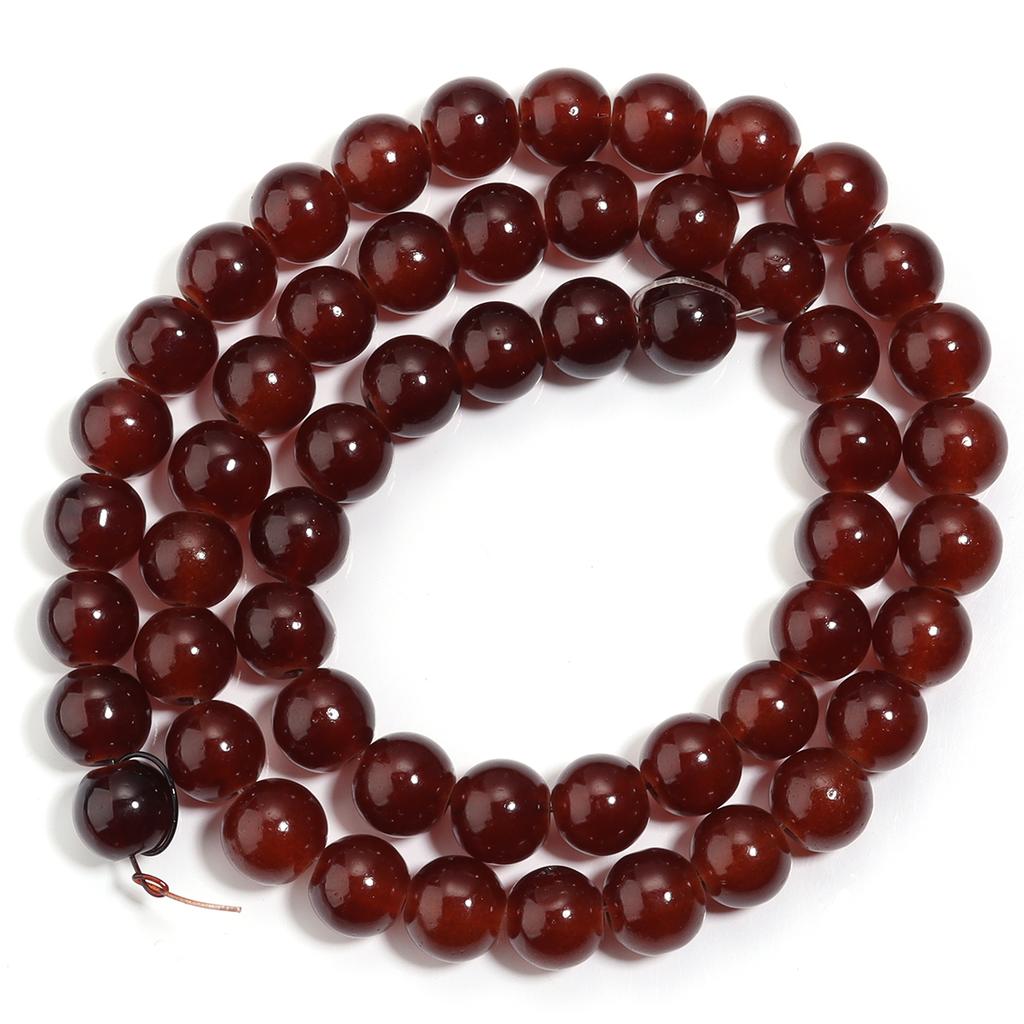 1 Strand 6/8mm Solid Color Glass Beads Loose Spacer Round Beads For Jewelry Making DIY Handmade Bracelet Necklace Accessories