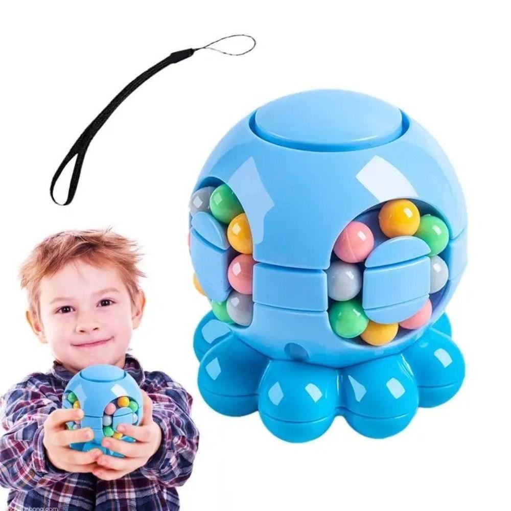 Octopus Spherical Rotating Ball Plastics Stress Relief Toy Creative Finger Spinner Gyro