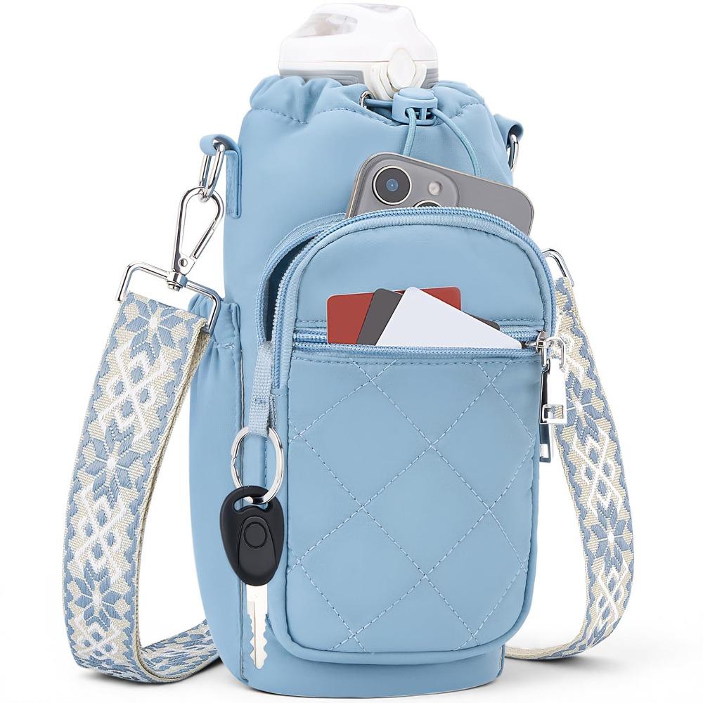 Large Capacity Water Bottle Holder RFID Blocking Mobile Phone Bag New Sling Purses  Gym Accessories