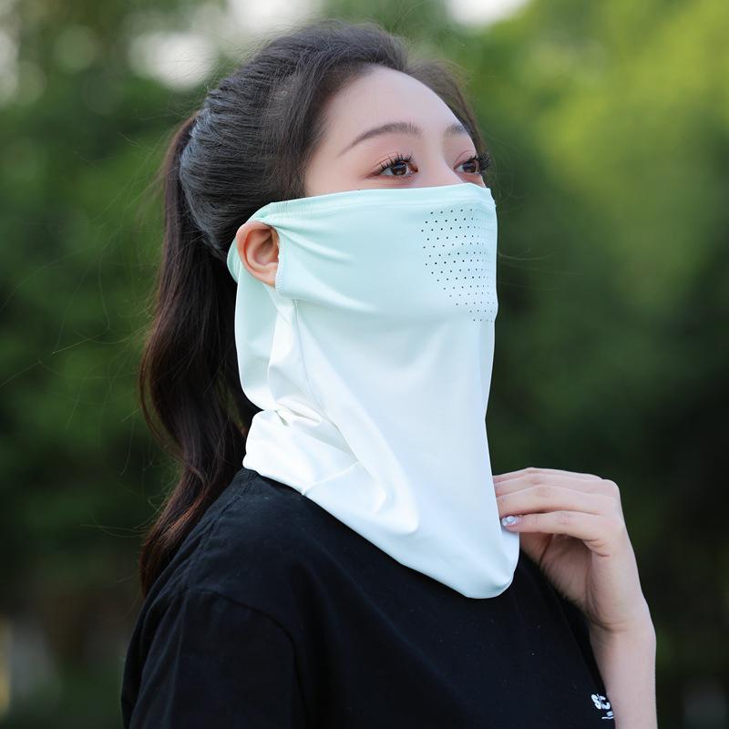 Gradient Colors Breathable Soft Ice Silk Uv Sun Protection Face Mask Summer Outdoor Cycling Hiking Unisex Face Scarf