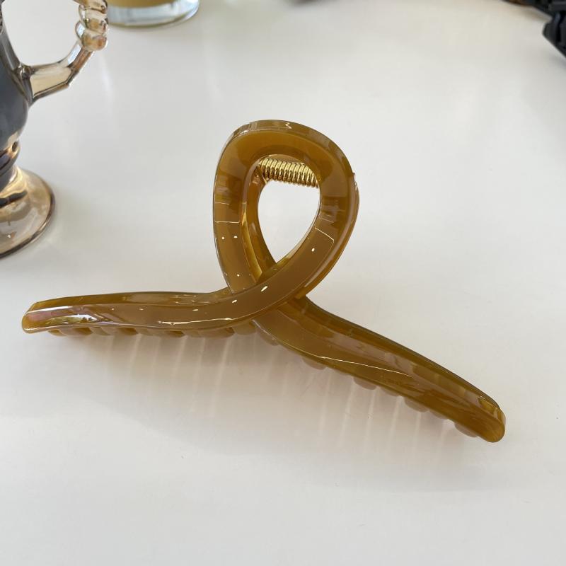 Hanger Hair Clip 15cm Minimalist Claw Clip for Thick Hair Non-Slip Updo Holder Geometric Hair Grip Accessory Jelly Colors Simple Design