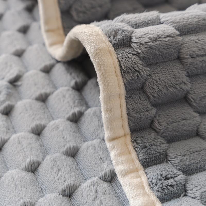 Winter Plush Sofa Cushion Thickened Anti-slip Cushion Anti-cat Scratch Solid Color New Simple Modern Sofa Cover