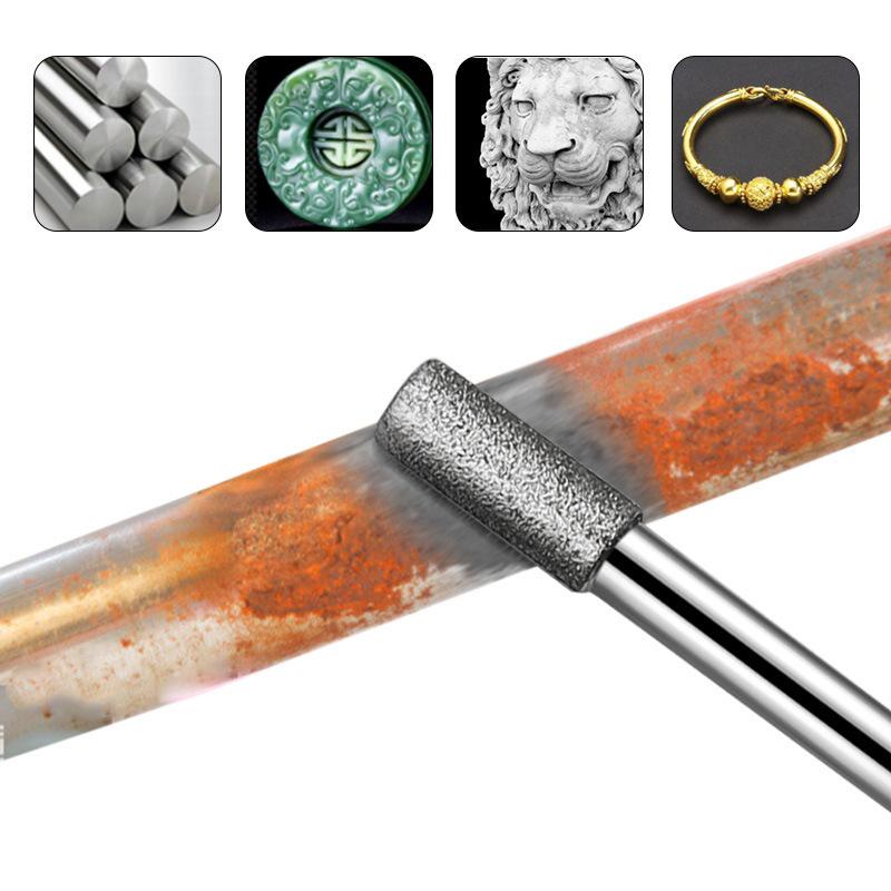 20-Piece Diamond Grinding Set: 6mm Shank for Jade Carving, 120 Grit