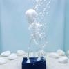 3D Printed Fish Tank Dance Skull Ornament Plastic Movable Oxygen Skeleton  Halloween Decor
