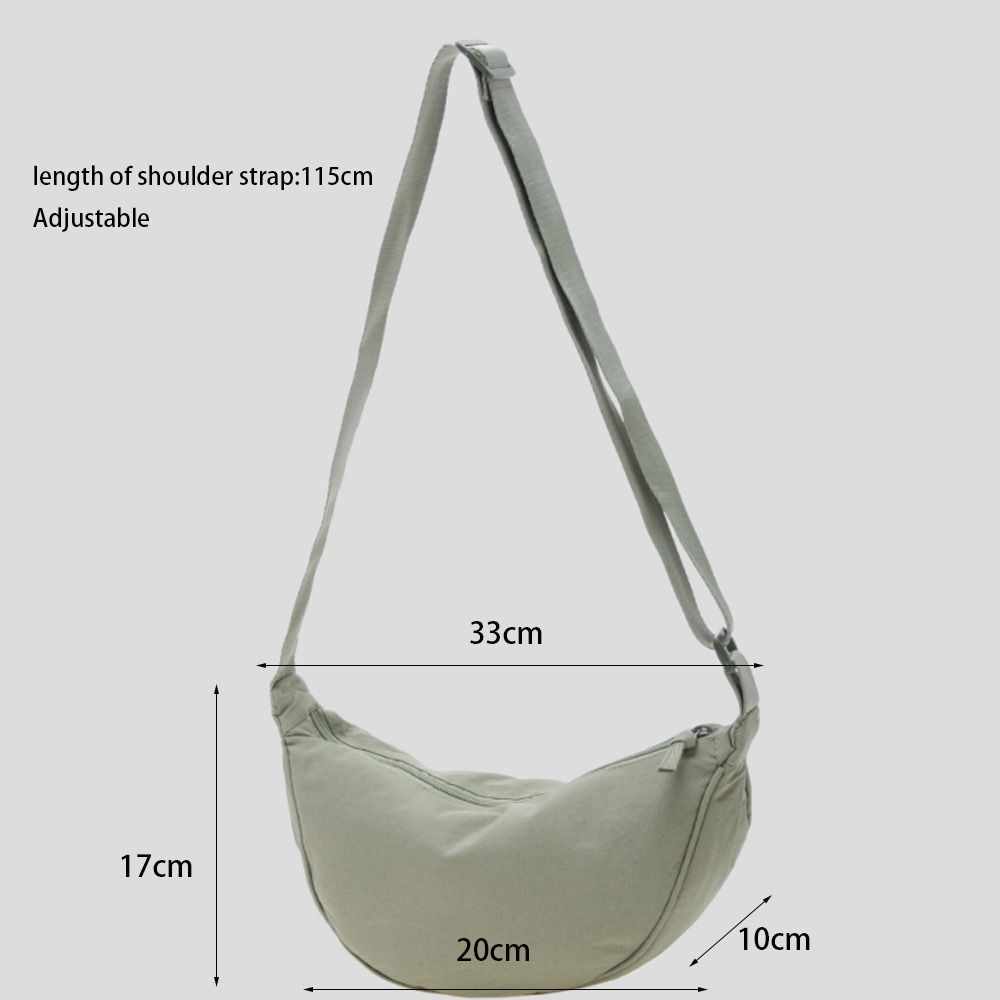 High Quality Casual Style Dumpling Bag Solid Color Large Capacity Crossbody Bag Nylon Female Shoulder Bags Travel Shopper