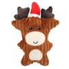 New Arrival Santa Reindeer Gingerbread Man Shape Christmas Pet Interactive & Movement Toy Dog Plush Chew Toys with BB Squeaky