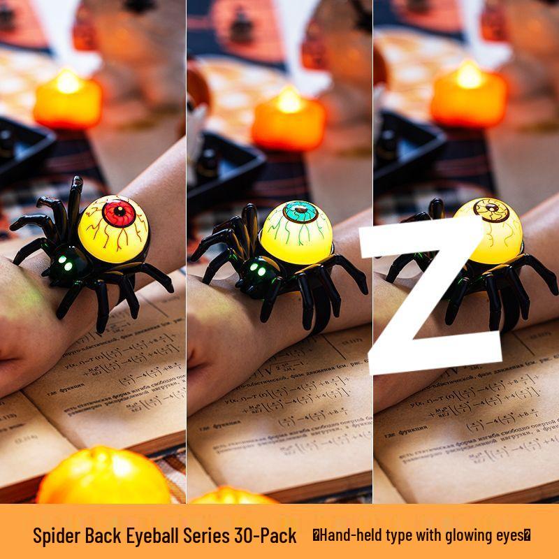 Halloween Aufleuchtendes Spinnen-Armband & Kürbislaterne für Kinder