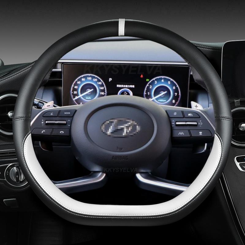 PU Leather Car Steering Wheel Cover For Hyundai Tucson  2022 NX4 Elantra  Sonata 10th   2022 Auto Accessories