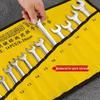 14-Piece Plum Blossom Open-End Double Wrench Set with Hanging Bag