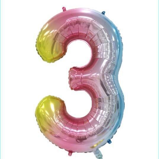 Thin Body 40-Inch Large Digital Aluminum Film Balloon 42-Inch Digital Balloon Birthday Party Decoration Helium Balloon Floating In The Air