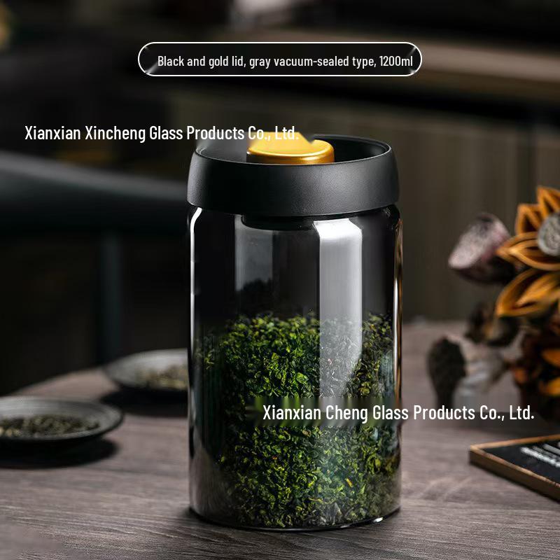 Vacuum-Sealed Moisture-Proof Glass Coffee Storage Jar
