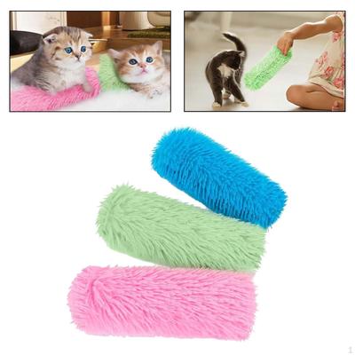 3x Cat Catnip Toys Soft, Portable, for Indoor Cats Lightweight Interactive Kicker Kitty