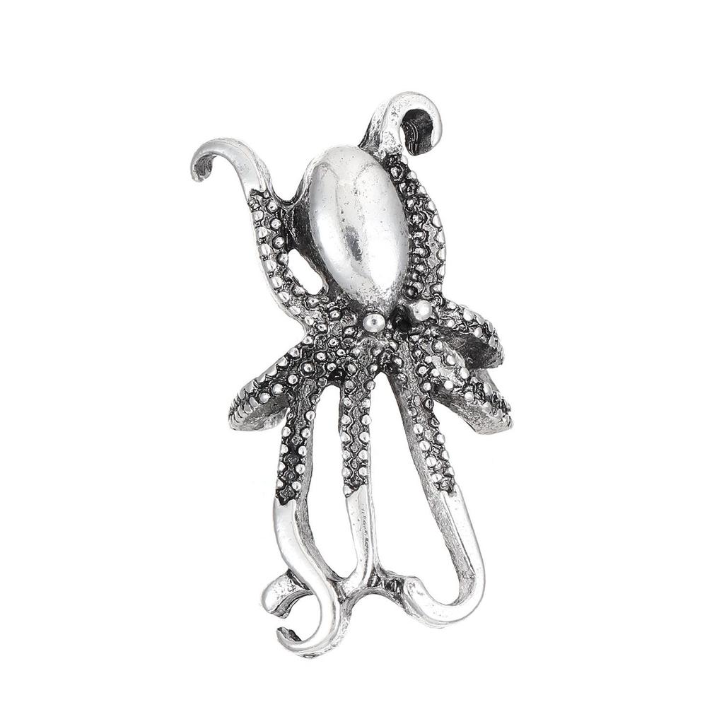 Retro Octopus Alloy Ear Clip - No Hole Earrings for Women