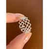 S925 Sterling Silver Korean Style Adjustable Open Ring for Women - Niche Light Luxury Trendy Colorfast High-End Feel