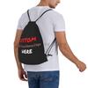 Custom Your Design Text Photo Logo Drawstring Backpack Bags Lightweight Foldable Gym Sports Sackpack Sacks for Training