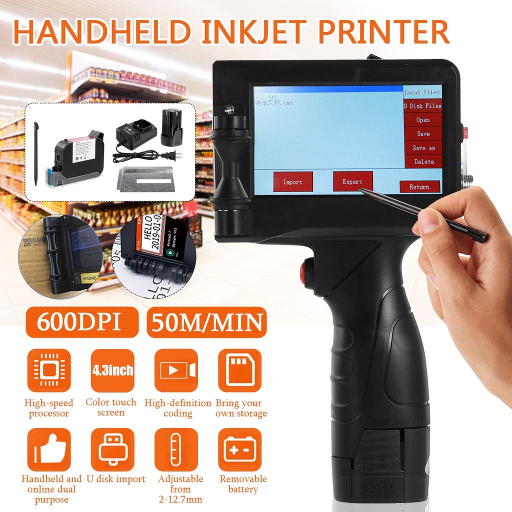 110-220V Ruční Inkoustová Tiskárna Hand Jet Pro Datum Expirace/Logo/Číslo Šarže/Sériové Číslo/Etiketu/Čárový Kód/QR Kód