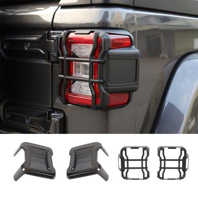 מכונית ABS אור זנב מגני קישוט עיטור כיסוי עבור 2018-2023 ג'יפ רנגלר JL, מקור אור LED ישים