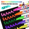 12 Colors Permanent Paint Marker Pen Square 6mm Tip for Fabric and Metal Use Stone Coloring & Refinishing