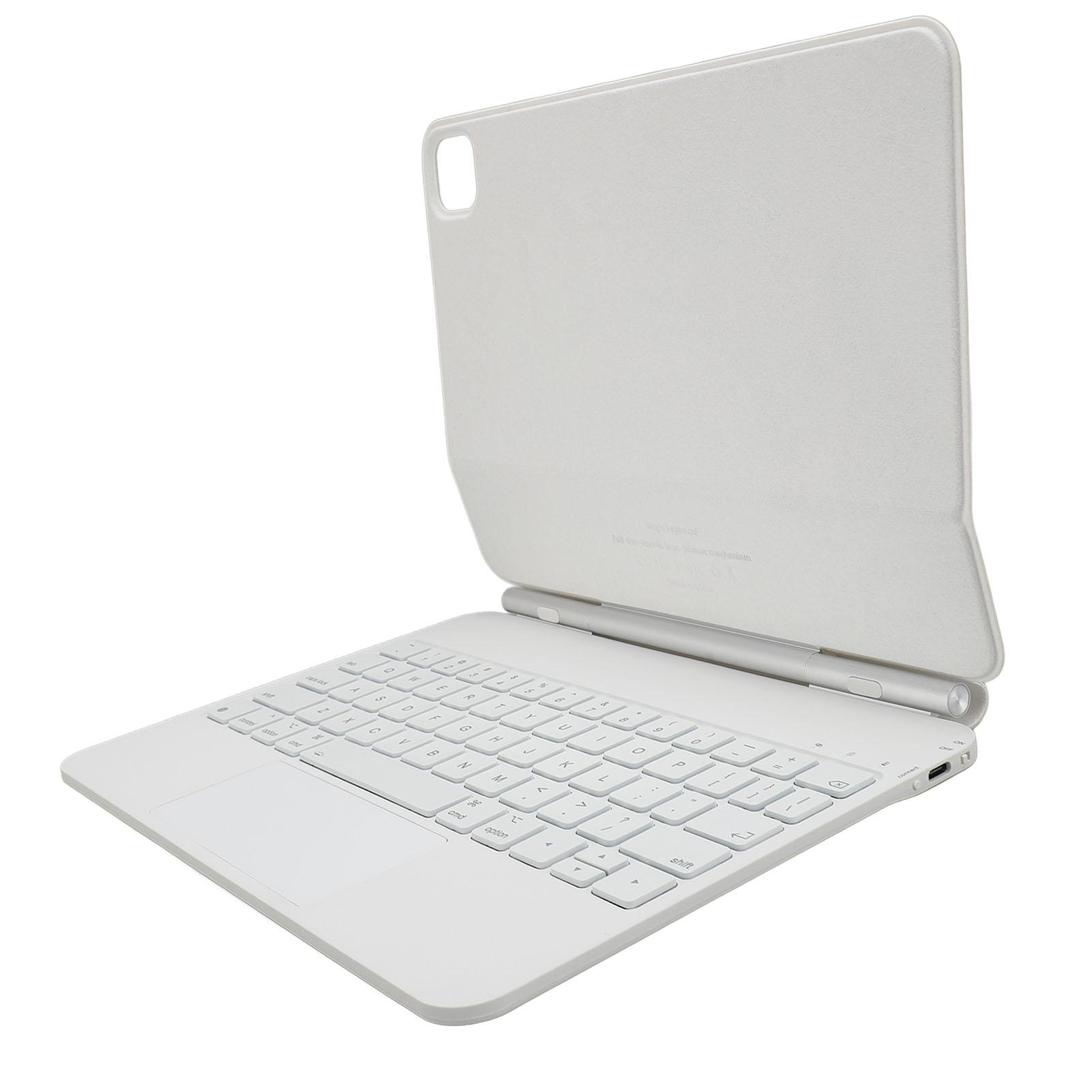 

Keyboard Case for IOS Tablet with Multi Touch Trackpad Backlight Adjustable Floating Stand for IOS белый