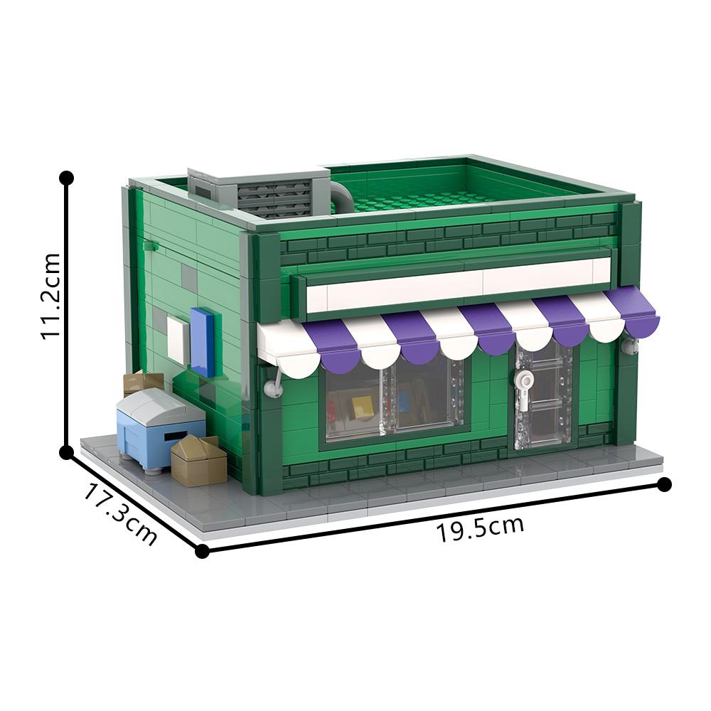 

Gobricks MOC Сімпсонівський Спрінгфілдський Магазин Бейсбольних Карток Модульний Модель Магазину Бейсбольних Карток Модульні Будівельні Блоки Іграшки Подарунок