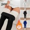 Velvet Lined Leggings Winter High-Waisted Straight Leg Pants with Insulated For Women Lining Solid Color Body Shaping