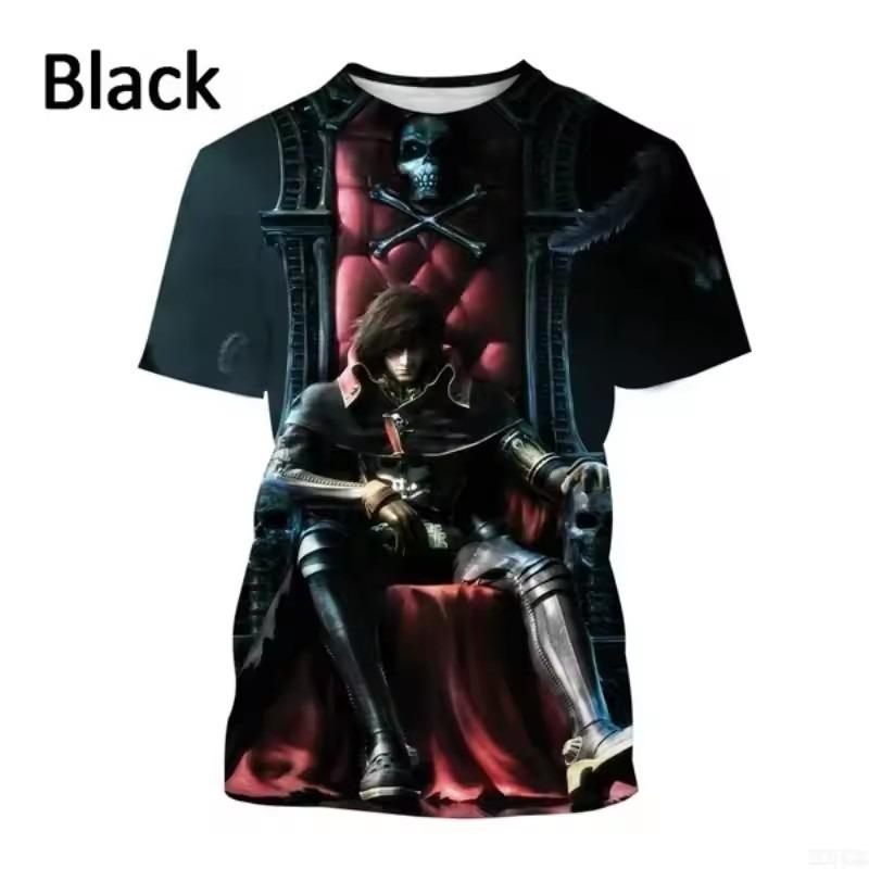 Summer T Shirts Fashion Casual Short Sleeve Anime Space Captain 3D Printed T-shirt Round Neck Short Sleeve Tops
