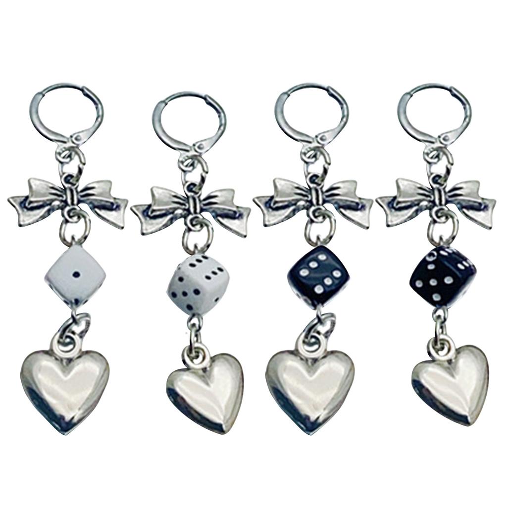 Fashionable Dice Earrings Charm Trendy Ear Pendant Ornament Modern Dice Earrings for the Fashion Forward Crowd