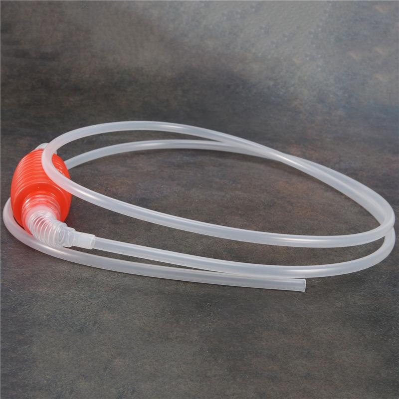 Precise 1.9 Meter Red Syphon Tube Hand Fuel Pump Siphon Hose Gas Oil Water Fuel Transfer Siphon Pump For Water