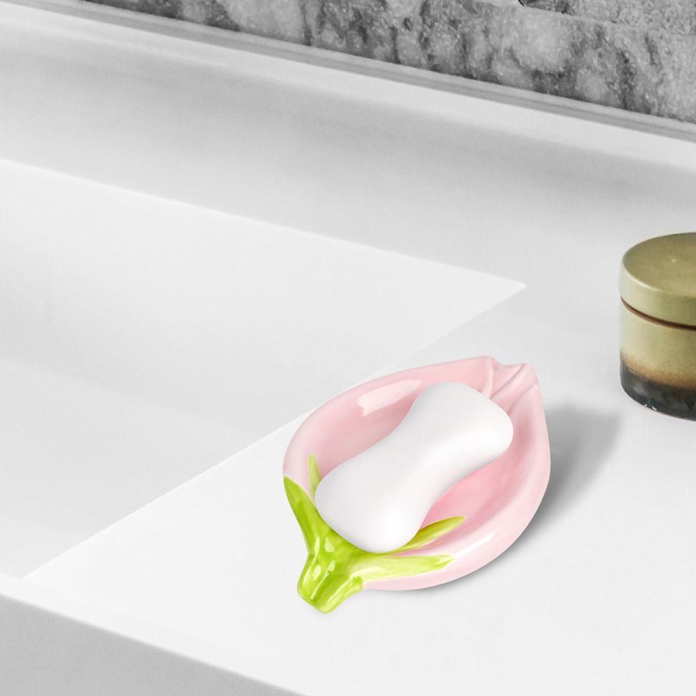 Leaf Shaped Design Soap Drainage Rack Light Luxury Style Draining Soap Holder  Kitchen Sink