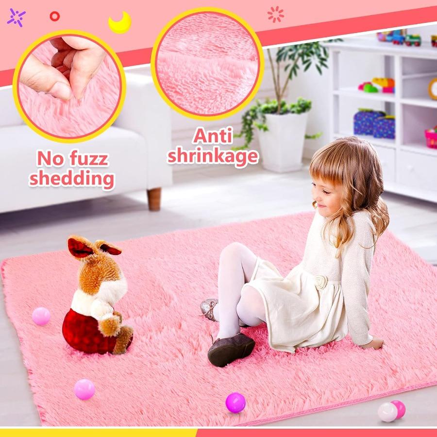 Pink Big Fairy Playhouse Designed for Girls Enjoy Tent Featuring Rug Princess Castle Tent Present Toy Designed for Toddler Long-Lasting Fabric Enjoy
