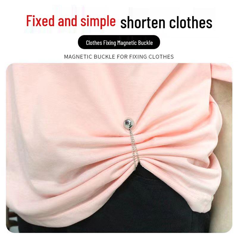 Cross-border Alloy Magnetic Chain Clip: Round Strong Magnetic Buckle for Scarves and Pant Legs