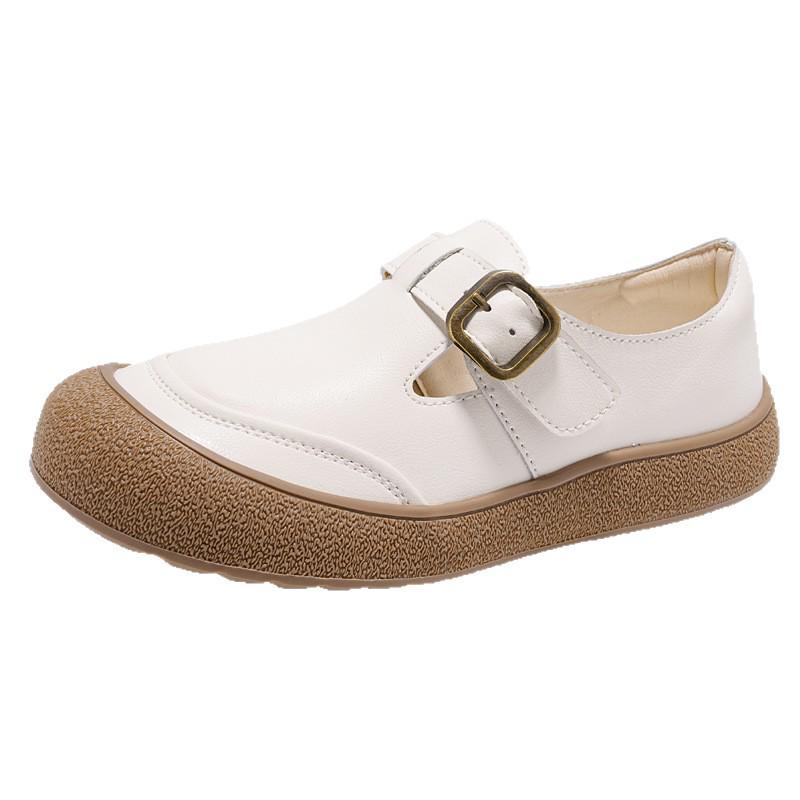 Autumn 2025 Retro Women's Genuine Leather Slip-On Shoes - Comfortable Casual Soft Sole for Moms