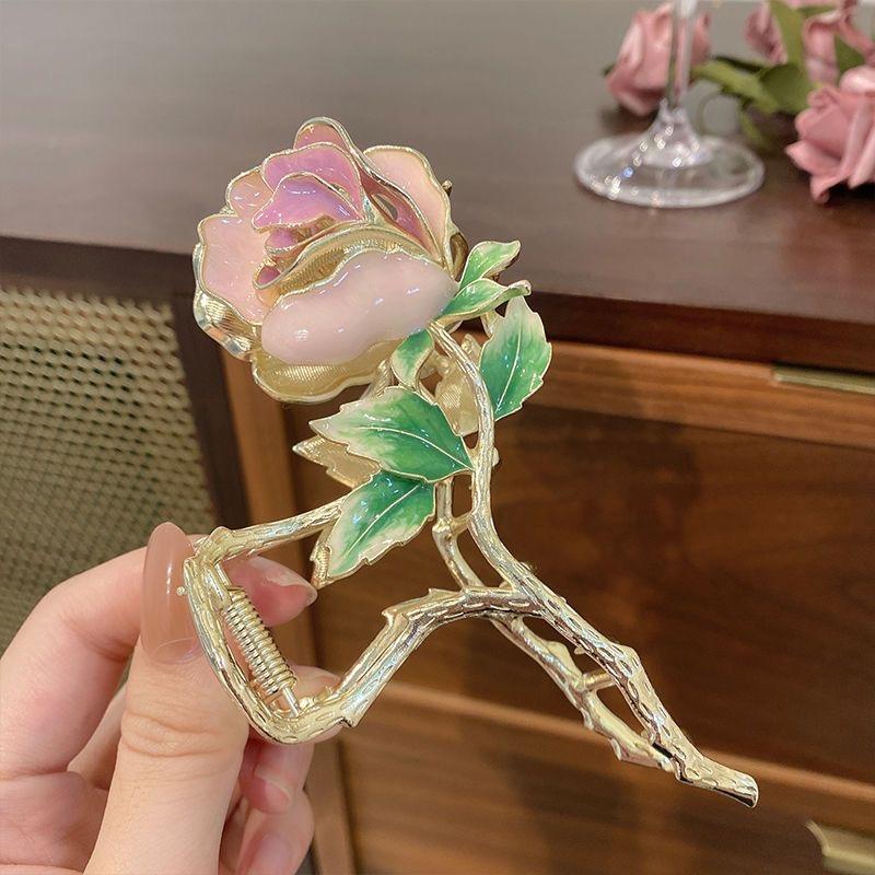 

Элегантный металлический цветок зажим для волос коготь корейская фея стразы заколка для волос краб заколки для женщин милые аксессуары для волос украшение подарок детские розовый