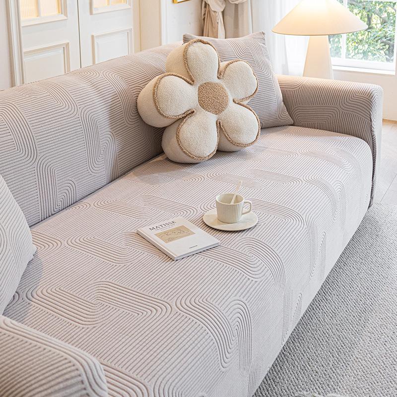 New Sofa Cover All Inclusive Universal Cover  High End Feel  Lazy Person Elastic  Suitable for All Seasons Anti Cat Paw Full Cover Towel r 90-140cm