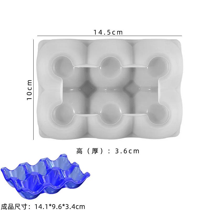 DIY 6-Compartment Silicone Egg Holder Tray Epoxy Resin Mold Egg Storage Rack Home Decor Container Mould for Crafting And Cooking